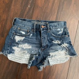 american eagle vintage high rise festival shorts